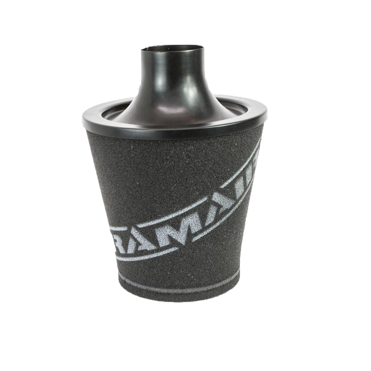 JS-175-60-BK 60mm OD Neck Medium Black Aluminium Base Cone Filter