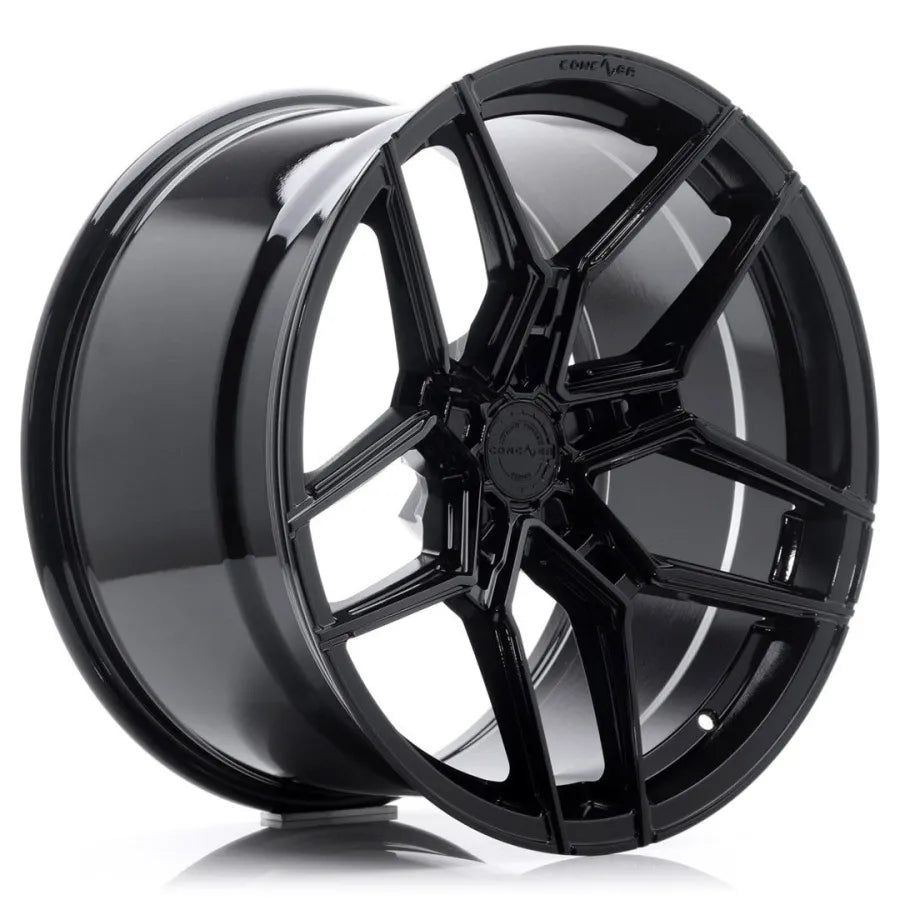 Concaver CVR5 Wheels 19 Inch 9.5J ET20-45 Custom PCD Deep Concave Flow Form Platinum Black