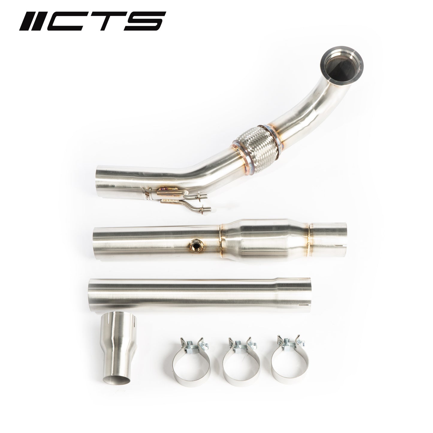 CTS Turbo Downpipe with High-Flow Cat – GEN3 1.8T/2.0T TSI