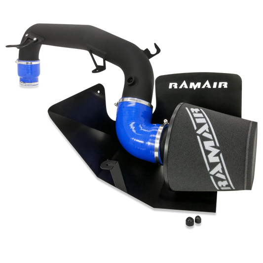 Blue Ramair Cone Foam Air Filter Heat Shield & Hard Pipe Induction Kit Ford Focus RS MK3 2.3 Ecoboost
