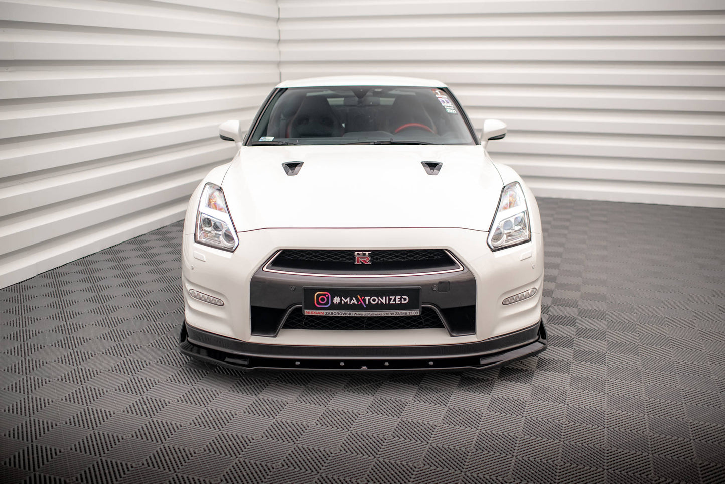 MAXTON DESIGN FRONT SPLITTER + FLAPS NISSAN GTR R35 FACELIFT