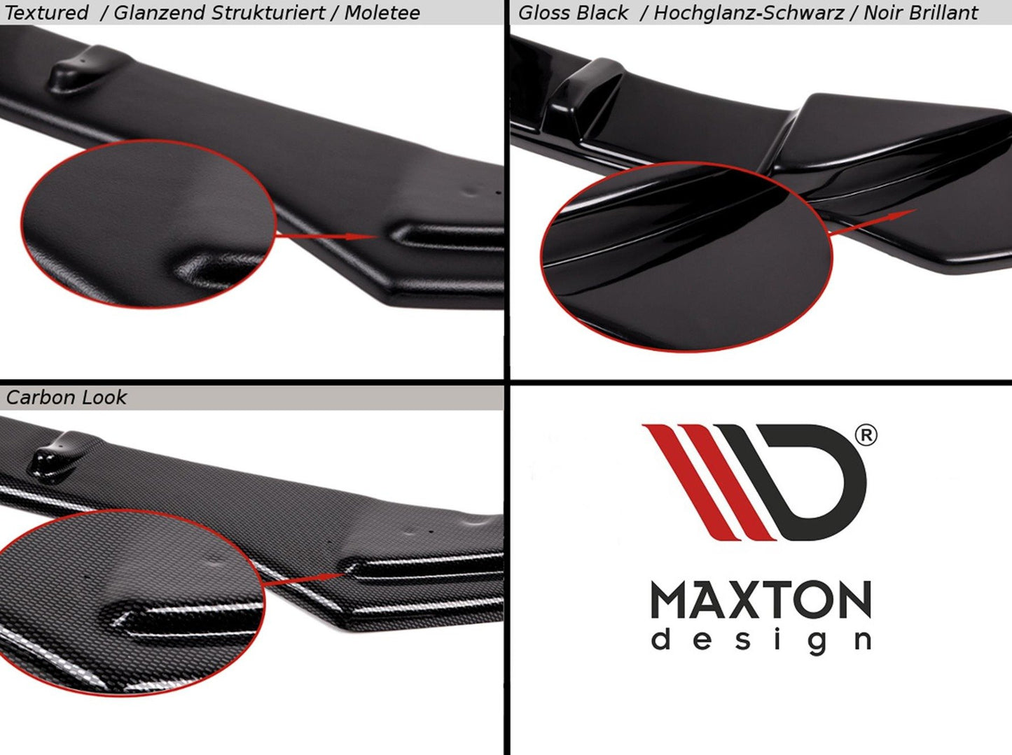 MAXTON DESIGN FRONT SPLITTER V.4 VOLKSWAGEN GOLF R MK7