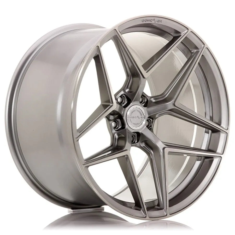 Concaver CVR2 Wheels 19 Inch 10.5J ET15-57 Custom PCD Deep Concave Flow Form Brushed Titanium