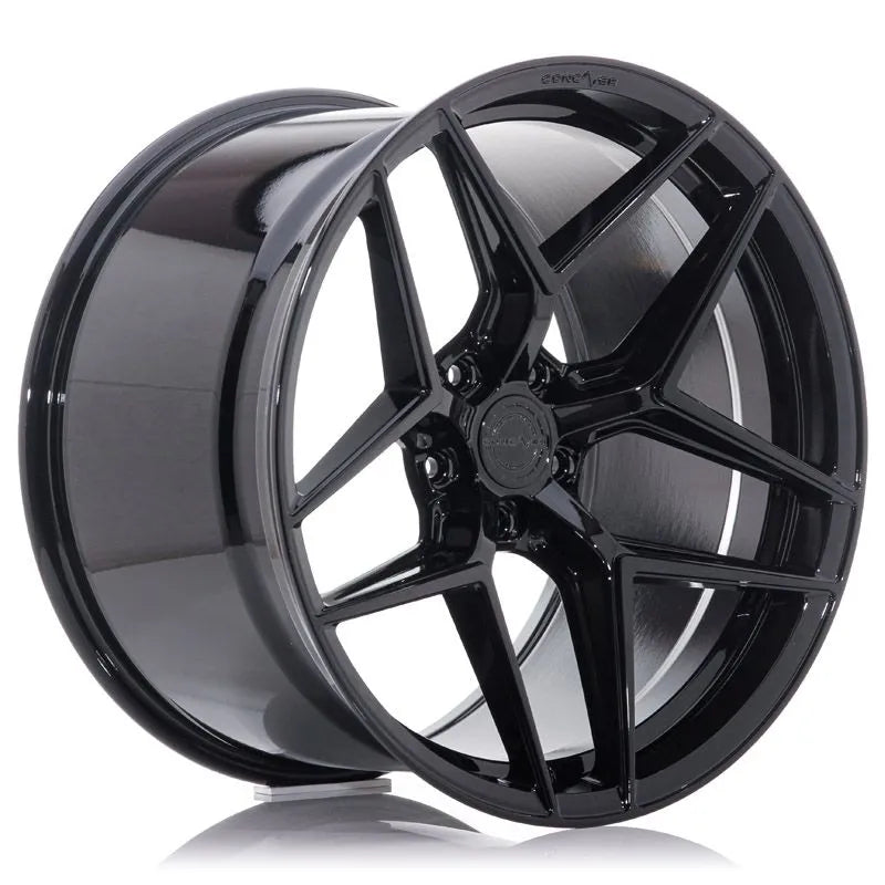 Concaver CVR2 Wheels 19 Inch 10.5J ET15-57 Custom PCD Deep Concave Flow Form Platinum Black