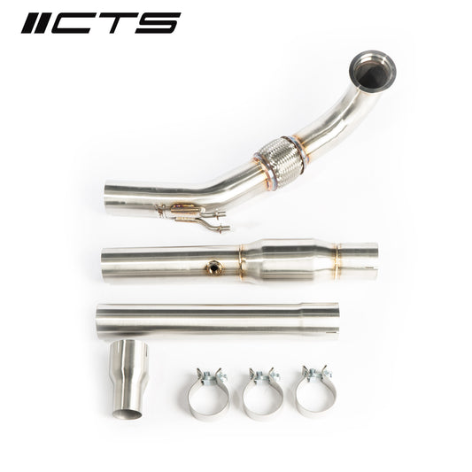 CTS Turbo Downpipe with High-Flow Cat – GEN3 1.8T/2.0T TSI